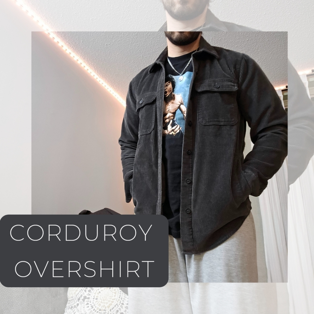 Hollister Corduroy Shirt Jacket size Small Men's with buttons